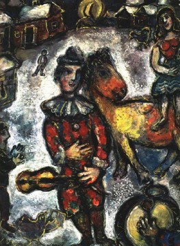 village bullfight Painting - Circus in the Village contemporary Marc Chagall